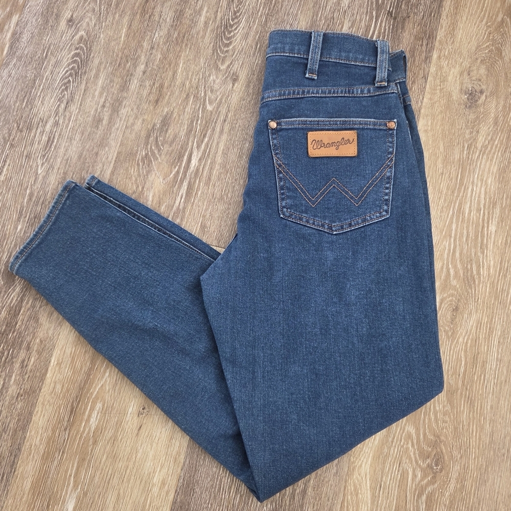 Wrangler Women's Blue Jeans Heritage Slim High Waist High Rise Denim - Picture 2 of 16